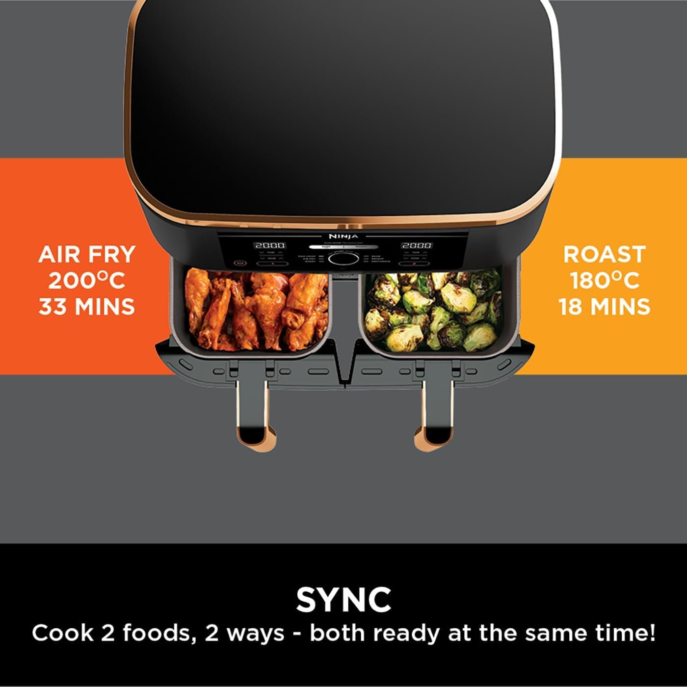 Ninja Foodi MAX AF400UKCP dual zone air fryer image 4